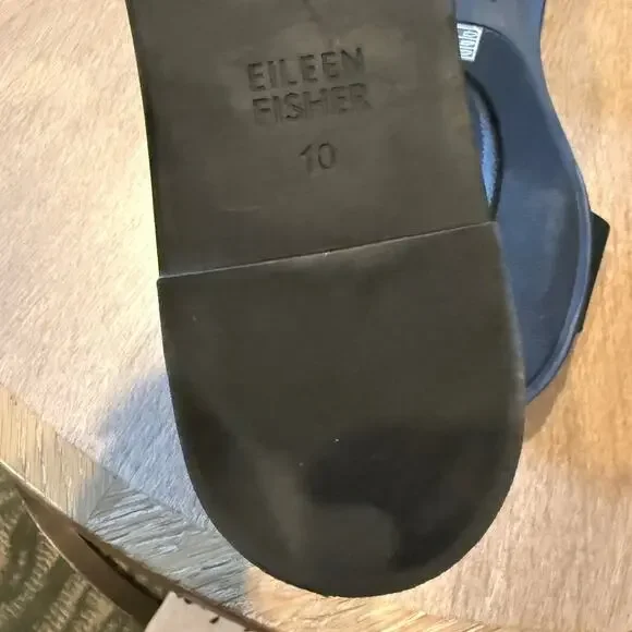 Eileen Fisher Razz 10 tumbled leather ankle strap sandal 2828 - Picture 2 of 8